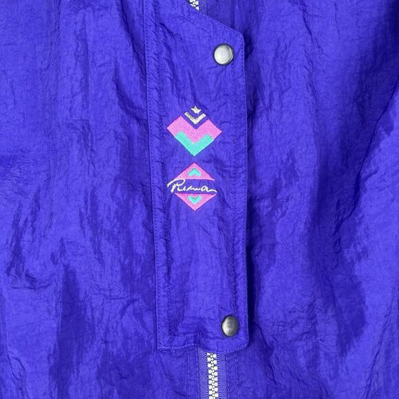 Vintage Puma Jacket Mens Medium Purple Baggy Fit 90s Windbreaker - Picture 2 of 9